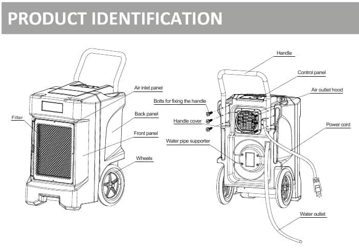 CD-85L Industrial dehumidifier product description.