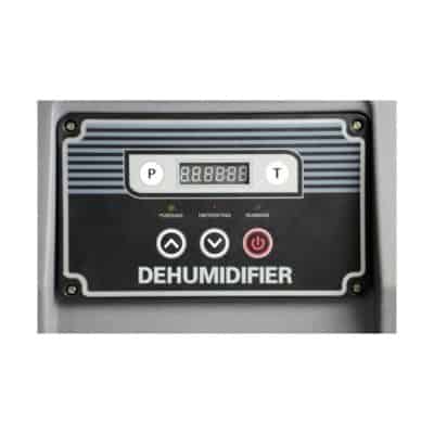 Control panel of industrial size dehumidifier.